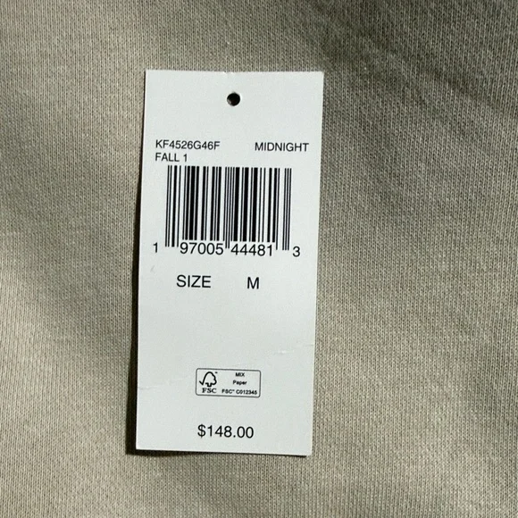 Michael Kors Men's Zip-Up Sweater in Navy and Beige